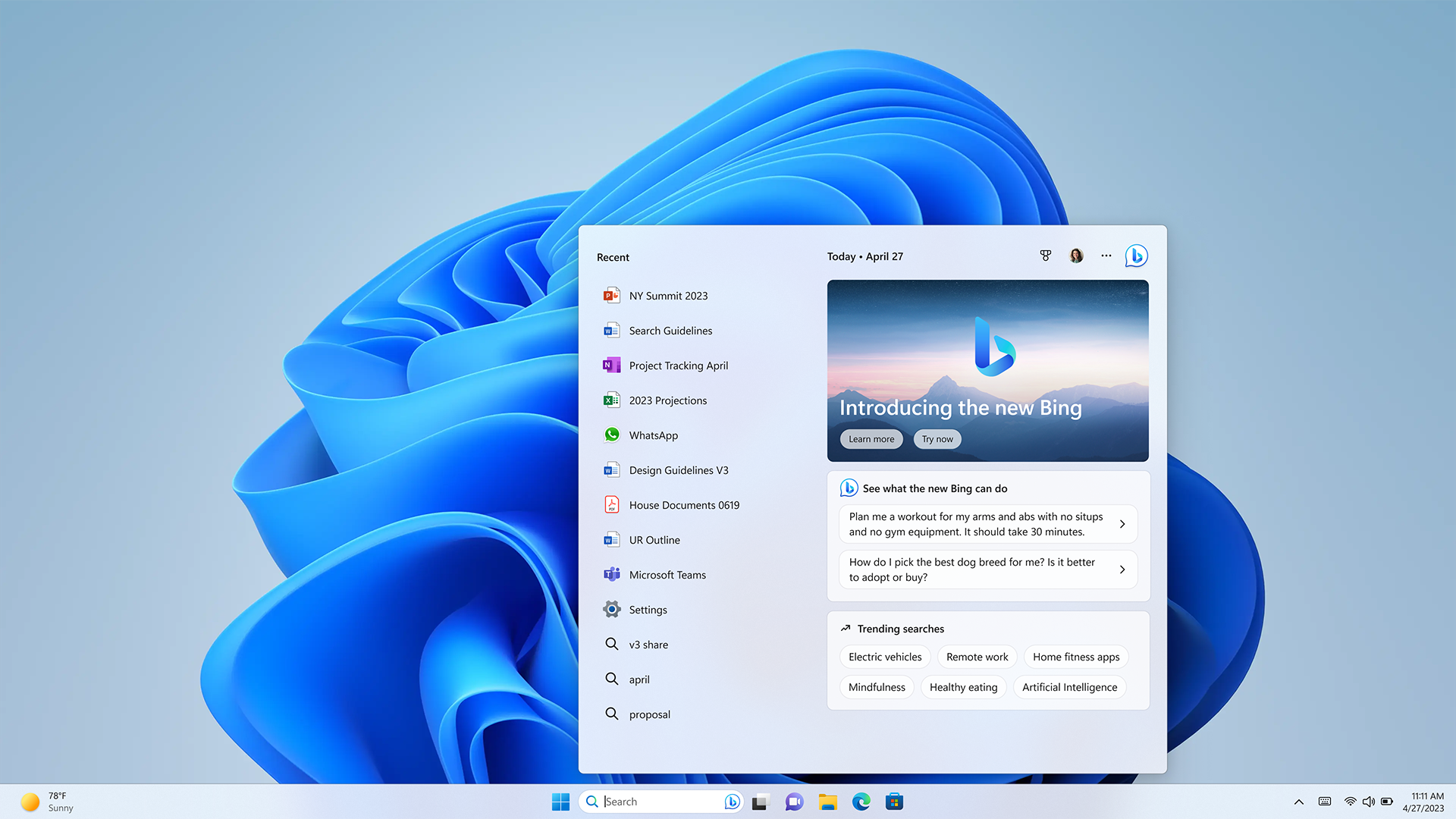 終於來了！Windows 11 整合 Bing AI 對話功能 image