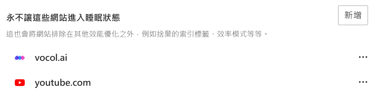 如何避免 Google Chrome、Microsoft Edge 把網頁進入節能 (凍結) 模式? image-38 如何避免 Google Chrome、Microsoft Edge 把網頁進入節能 (凍結) 模式? image-38
