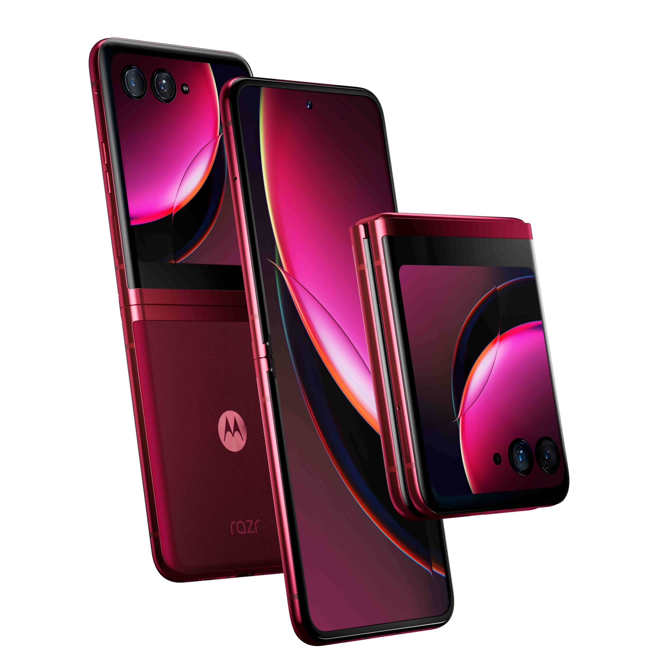 motorola 推出兩款全新摺疊機 razr 40 ultra、razr 40 【新聞照片2】motorola-razr-40-ultra推出Pantone-2023年度代表色非凡洋紅，結合皮革材質讓人愛不釋手。-scaled