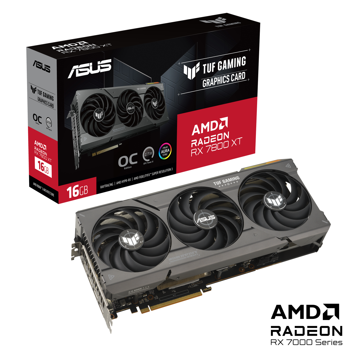 華碩 Radeon RX 7800 XT / 7700 XT 顯卡正式上市! TUF-RX7800XT-O16G-GAMING 華碩 Radeon RX 7800 XT / 7700 XT 顯卡正式上市! TUF-RX7800XT-O16G-GAMING