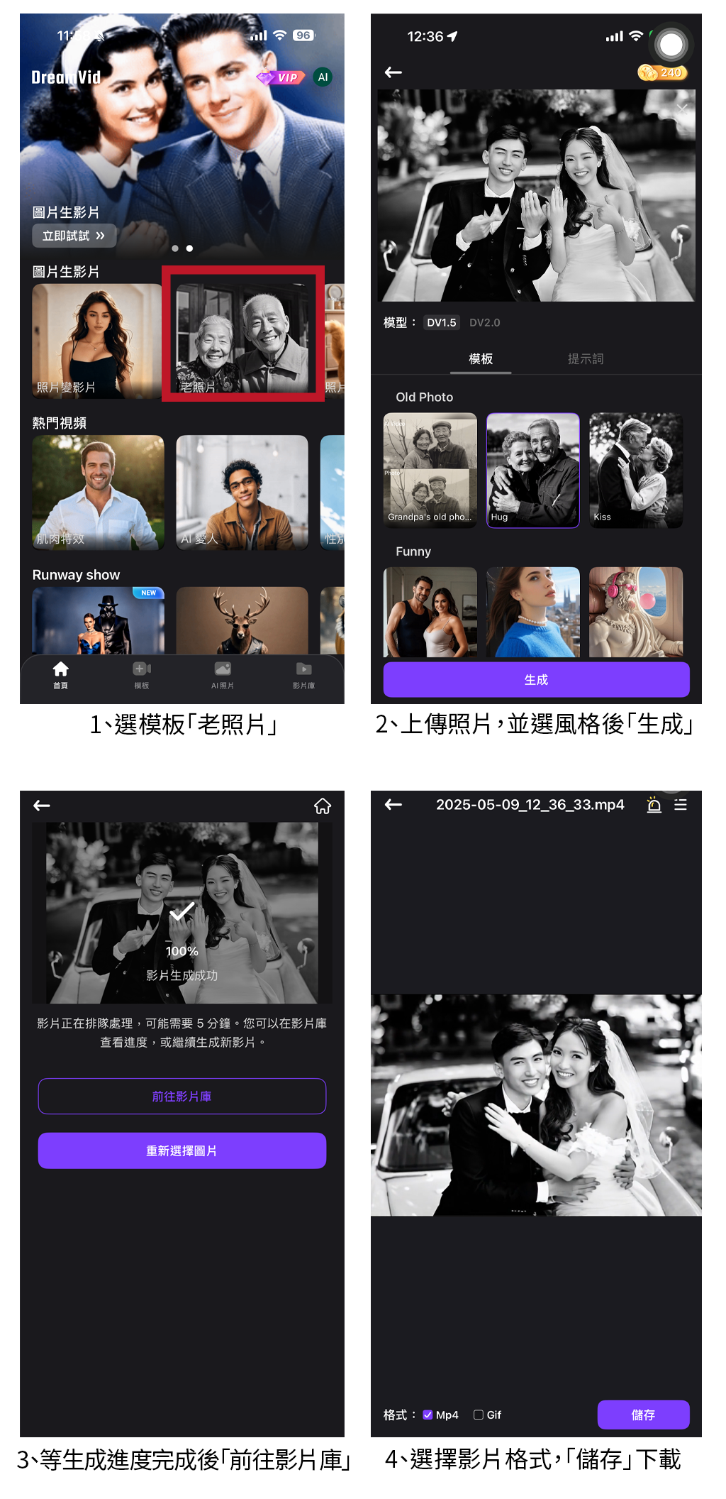 留住你的美好時光：DreamVid AI 把照片變影片，讓回憶動起來 DreamVid-Test1