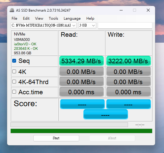 華碩第一款商用 AI PC ExpertCenter D900 Mini Tower (D900MF) 評測 as-ssd-ssd 華碩第一款商用 AI PC ExpertCenter D900 Mini Tower (D900MF) 評測 as-ssd-ssd
