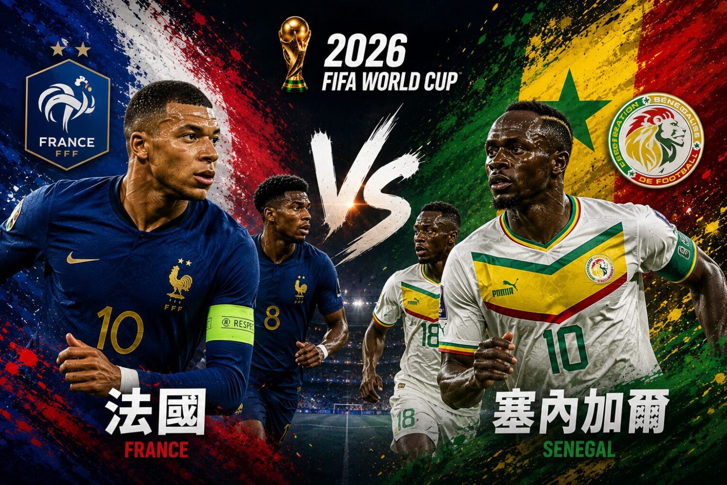[LIVE 🔴] 法國 vs 塞內加爾 2026 FIFA 網路直播線上看、電視免費轉播