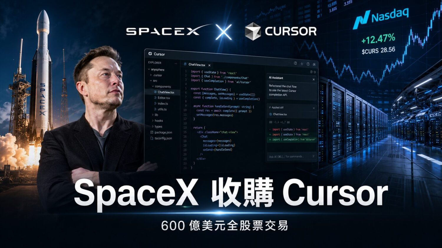 SpaceX 豪擲 600 億美元收購 Cursor，馬斯克如何重塑 AI 開發工作流？