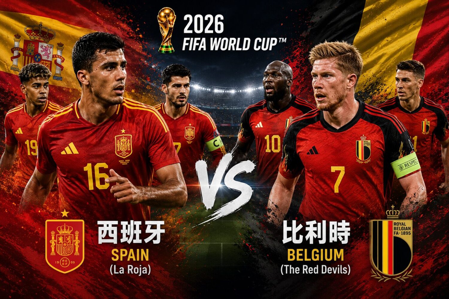 [世足 8 強🔴] 西班牙 vs 比利時 網路直播線上看、電視免費轉播 (含愛爾達、Hami Video)