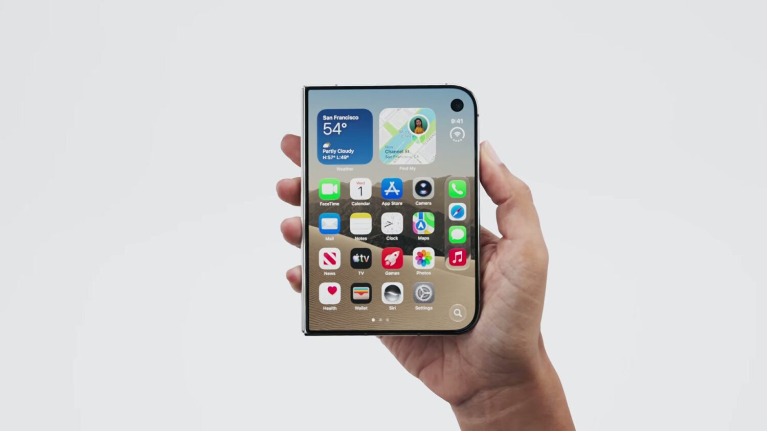 iPhone Duo 發表:Apple 首款摺疊 iPhone 登場，7.6 吋大螢幕、鈦金屬機身，售價 74,900 元起 screenshot_iPhoneDuo_homescreen-scaled-2